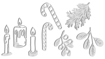 3D Vector Applications of New Year's Symbols