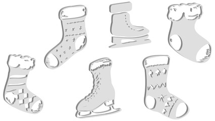 3D Vector Applications of New Year's Symbols