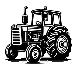 Fototapeta premium vector illustration of a tractor