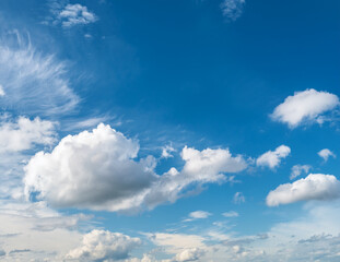 Blue Sky Texture with Soft Clouds
