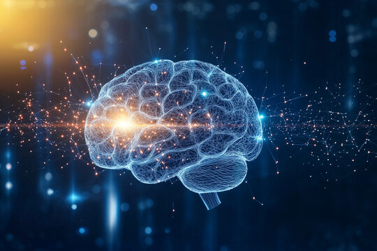 Explosive brain grenade concept symbolizing burst of creativity ideas and energy 