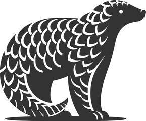 Obraz premium Pangolin animal vector silhouette illustration