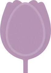 보라색튤립꽃봉오리일러스트