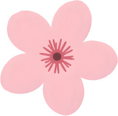 봄맞이_벚꽃한송이_일러스트