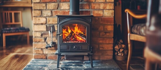 Cozy Fireplace in Rustic Home