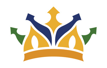 Stylized crown illustration on black background