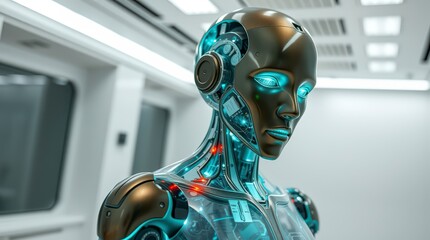 Futuristic Robot Portrait