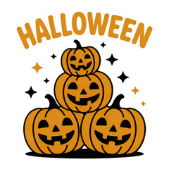 halloween pumpkin with pumpkins