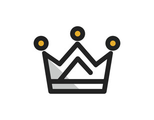 Crown icon illustration against black background