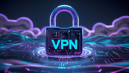 VPN Technology and Secure Network Communication Depiction Featuring Encrypted Data Transmission, Remote Access, Privacy Protection, Cybersecurity Protocols, and Scalable Infrastructure