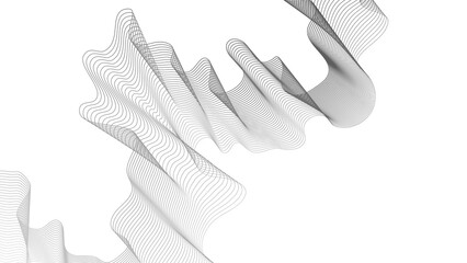 Abstract backdrop with grey wave gradient lines