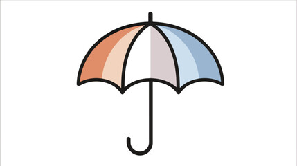 Umbrella illustration isolated on black background protection concept