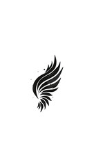 Dark wing illustration isolated on black background for design