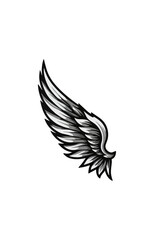 Wing illustration on black background conceptual design