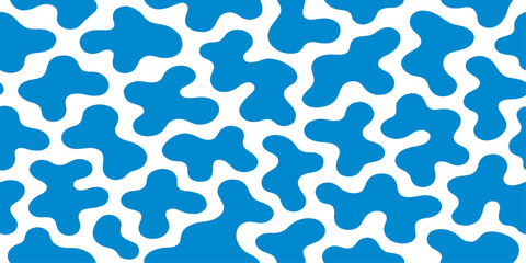 Blue seamless pattern design featuring floral, wave, and striped elements for a versatile textile backdrop and decoration