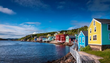 colorful houses representing local architecture in st john s newfoundland canada