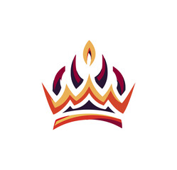 Royal crown illustration on black background