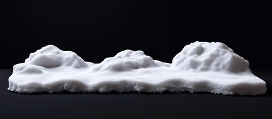 Snow Mountain Range on Black Background