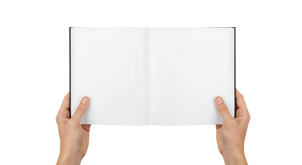 hands holding blank paper