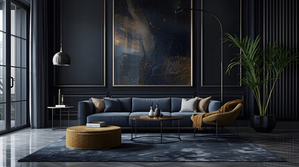 Luxurious Designer Living Room with Terracotta Elegance