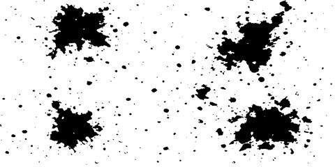 Black ink grunge splatter texture design element