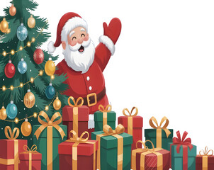 santa claus with gifts