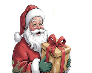 santa claus with gifts