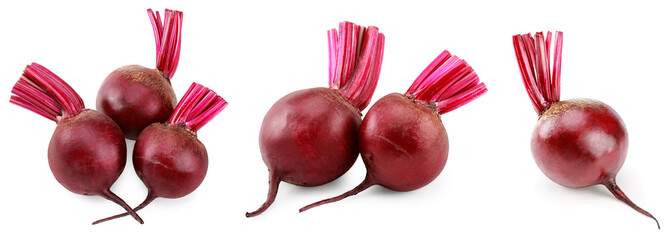 beetroot isolated on white background. clipping path