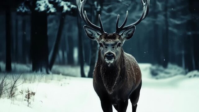 a stag in the woods watch his territory 