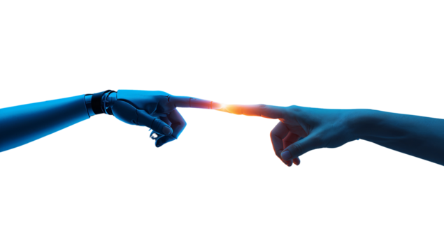 Convergence of humanity and artificial intelligence, robotic assistance and future technology,