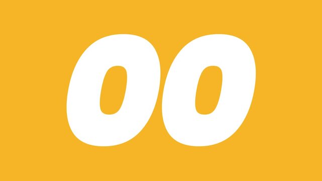 Countdown video showcasing striking white number four on a vibrant yellow backdrop, perfect for educational content or impactful marketing sequences