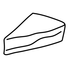 One line art cake silhouette