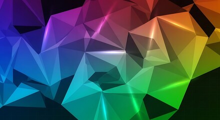 Obraz premium Abstract polygonal background with vibrant colors and geometric shapes.
