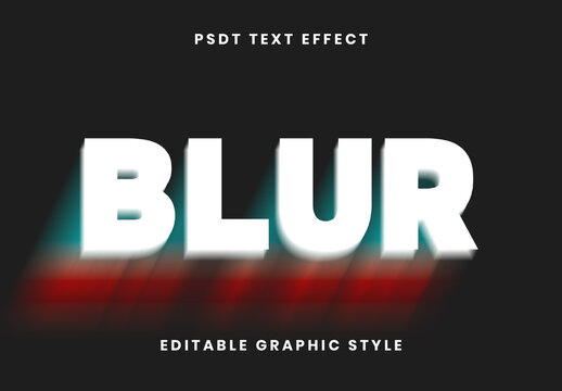 White Motion Blur Text Effect Glow Bold Distort Font
