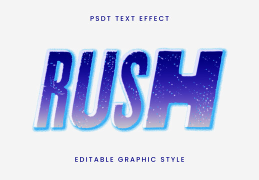 Blue Gradient Grainy Text Effect Bold Font