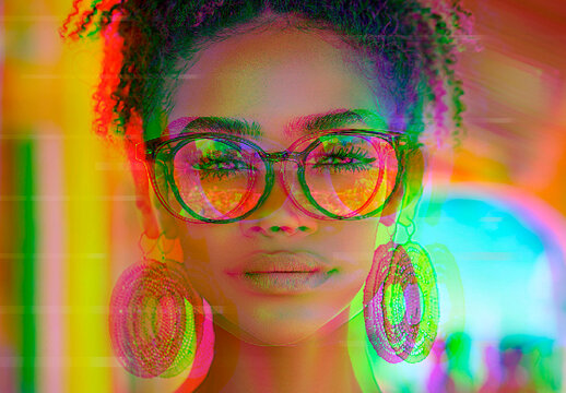 Colorful Glitch Photo Effect