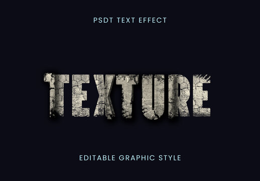 Black And Gray Concrete Rough Text Effect Cracked Cement Font