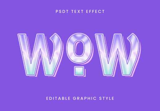 Colorful Pastel Gradient Text Effect Bold Iridescent Font