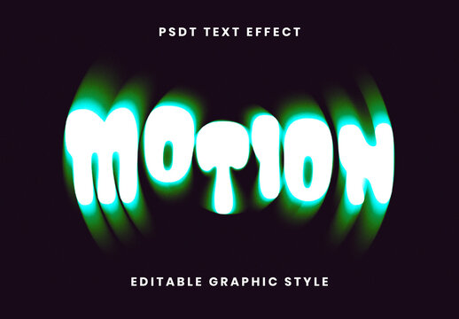 White And Green Spin Blur Text Effect Swirl Distorted Font