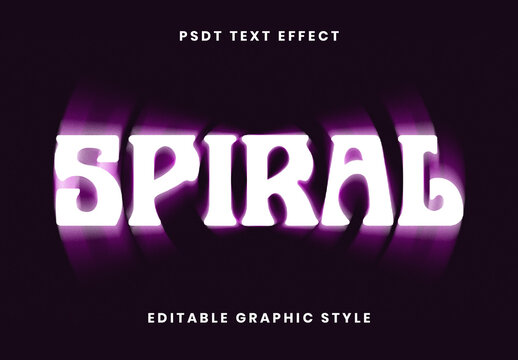 White And Purple Spin Blur Text Effect Glowing Swirl Font