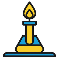 Laboratory Bunsen Burner Icon