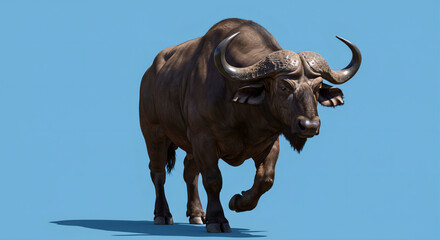 american buffalo in the snow