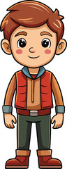 Cartoon Boy Standing – Vector for Kids and Character Design Themes