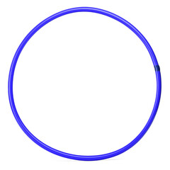 A blue sports hoop isolated on a white background.