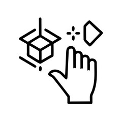 Fototapeta premium Illustration of box and diamond with hand