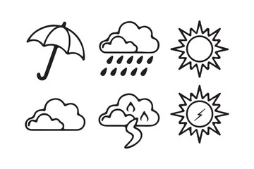  weather vector icons .