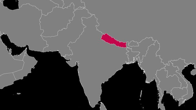 Nepal Map Animation