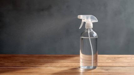 disinfecting sanitizer bottle alcohol spray diffusing antibacterial sanitiser preventing spread of germs bacterias viruses on table personal hygiene disinfection coronavirus protection concept no log