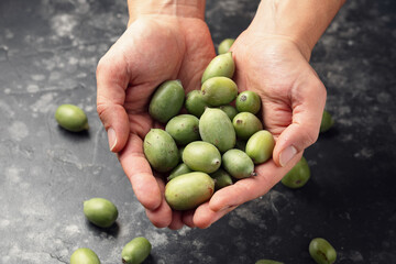 Kiwi Berries Healthy Fruity Snack in a hands
