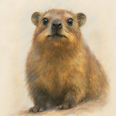 바위너구리, 파스텔화, jpeg (Hyrax, pastel painting, jpeg)